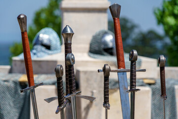 historicaly styled fighting swords as used in medievil times