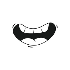 Cartoon character mouth face expression art