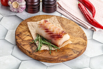 Raw cod fish steak for cooking