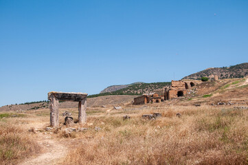 Hierapolis Ancient City Photo, Pamukkale Travertines Denizli, Turkey