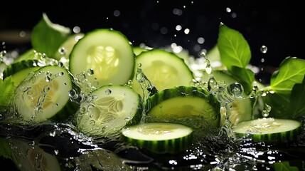 Shot of Cucumber Slice
