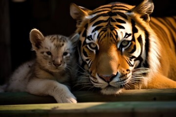 Illustrating Asian Culture The Harmony of Tiger and Cub