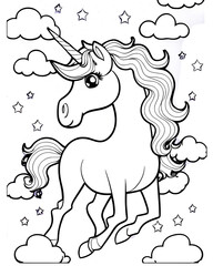 Unicorn outline