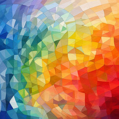 Fototapeta premium abstract geometric background- rainbow multicoloured shapes
