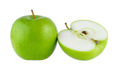 green apple on transparent png