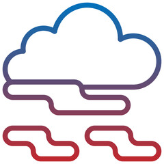 FOGGY line icon,linear,outline,graphic,illustration