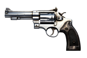 Revolver gun isolated on transparent background png