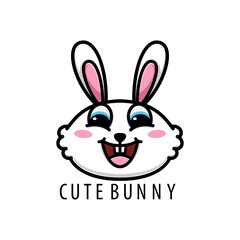 Cute bunny logo design