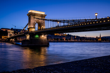 Fototapeta na wymiar chain bridge city Budapest
