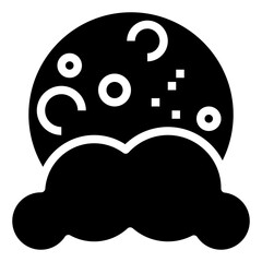 MOON line icon,linear,outline,graphic,illustration