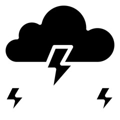 THUNDER line icon,linear,outline,graphic,illustration