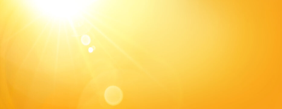 Nature sunny abstract summer background with sun. Sunlight effect