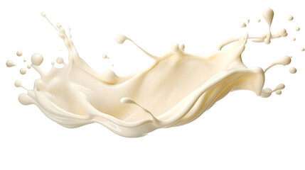 White Chocolate Milk Splash on transparent background PNG