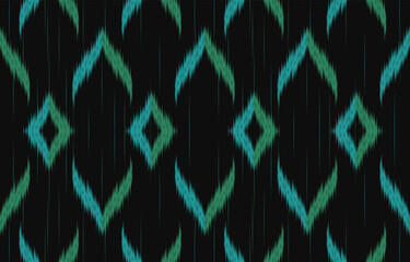 Ethnic abstract ikat art. Aztec ornament print. geometric ethnic pattern seamless  color oriental.  Design for background ,curtain, carpet, wallpaper, clothing, wrapping, Batik, vector illustration.