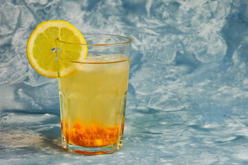 Fruit ice tea in glass