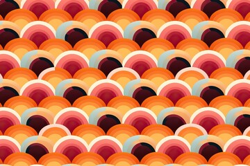 Fototapeta premium Motif Géométrique Groovy, flat design, minimalist,70s style, IA, génératif, numérique, art, illustration