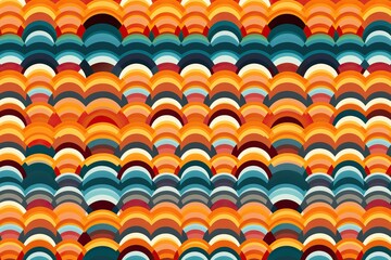 Motif Géométrique Groovy, flat design, minimalist,70s style, IA, génératif, numérique, art, illustration