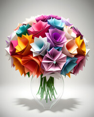 Origami Bouquet of Flowers