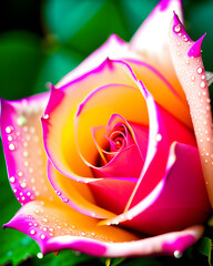 pink and yellow rose