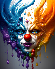 Liquid Clown Face
