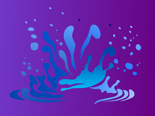 an illustration sketch of splash water