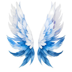 Fototapeta na wymiar 10 Angel Wings Watercolor Clipart: Transparent PNGs, High-Quality for Card Making and Paper Crafts