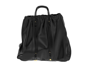 Naklejka premium Leather bag isolated on transparent background. 3d rendering - illustration