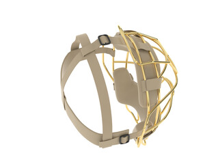 Baseball mask isolated on transparent background. 3d rendering - illustration