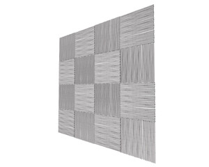 Bamboo wall isolated on transparent background. 3d rendering - illustration