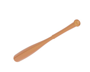 Baseball bat isolated on transparent background. 3d rendering - illustration