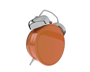 Alarm clock isolated on transparent background. 3d rendering - illustration