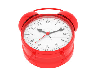 Alarm clock isolated on transparent background. 3d rendering - illustration
