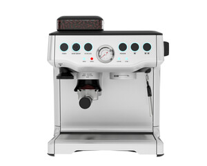Coffee machine isolated on transparent background. 3d rendering - illustration