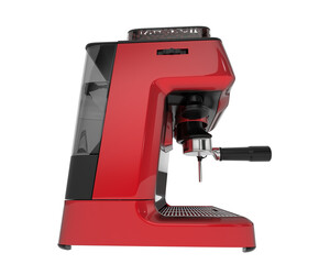 Coffee machine isolated on transparent background. 3d rendering - illustration