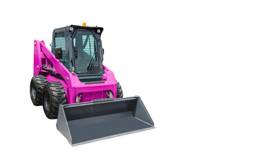 Fototapeta premium Skid steer loader isolated on a white background