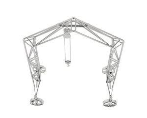 Crane isolated on transparent background. 3d rendering - illustration