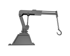 Crane isolated on transparent background. 3d rendering - illustration