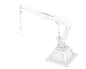 Crane isolated on transparent background. 3d rendering - illustration