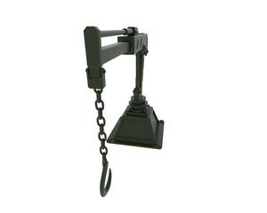 Crane isolated on transparent background. 3d rendering - illustration