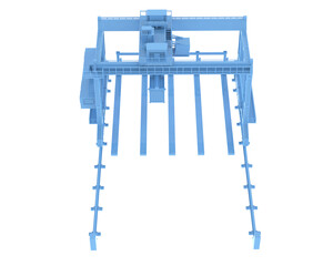 Crane isolated on transparent background. 3d rendering - illustration