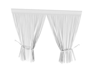Curtains isolated on transparent background. 3d rendering - illustration