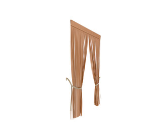 Curtains isolated on transparent background. 3d rendering - illustration