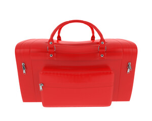 Duffle bag isolated on transparent background. 3d rendering - illustration