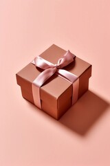 Square gift box with bow