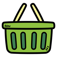 basket filled outline icon style