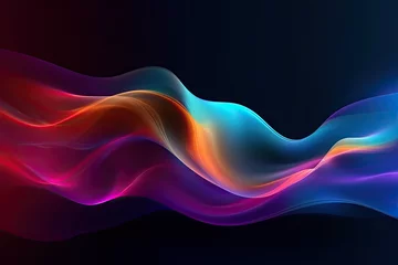 Foto auf Acrylglas Fraktale Wellen Abstract colourful waves backgorund