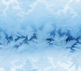 Winter frost on glass,  cold winter background
