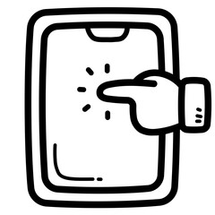 tablet line icon style