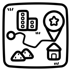 location line icon style
