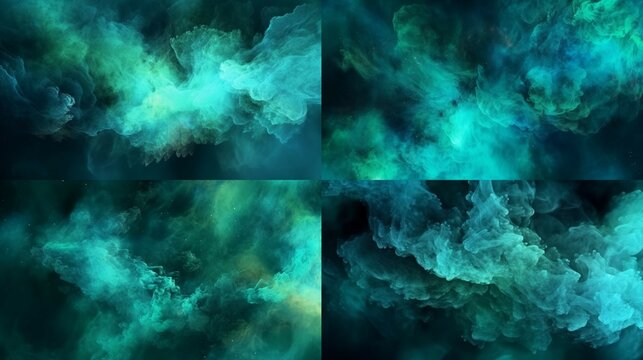 Color mist.Ink water.Haze texture.Fantasy night sky.Generative AI